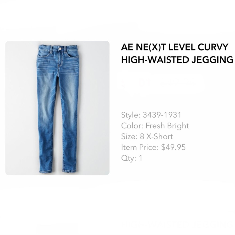 AE curvy high waisted jeggings